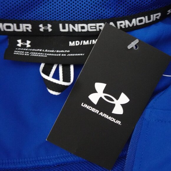 Under Armour UA Motivate 2.0 Cage Jacket Men’s Size M Blue 1/2 Zip Water Repel - Picture 5 of 8